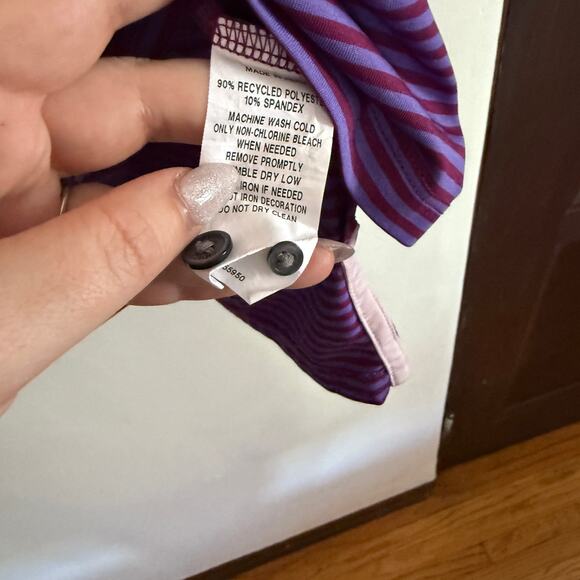 GREYSON | Golf Quogue Polo Mens Size Large Meadowsweet Purple Striped | Large - Picture 6 of 8